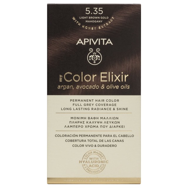 Apivita My Color Elixir 5.35 Καστανό Ανοιχτό Μελί Μαονί