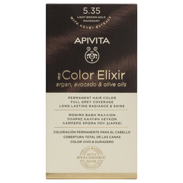 Apivita My Color Elixir 5.35 Καστανό Ανοιχτό Μελί Μαονί