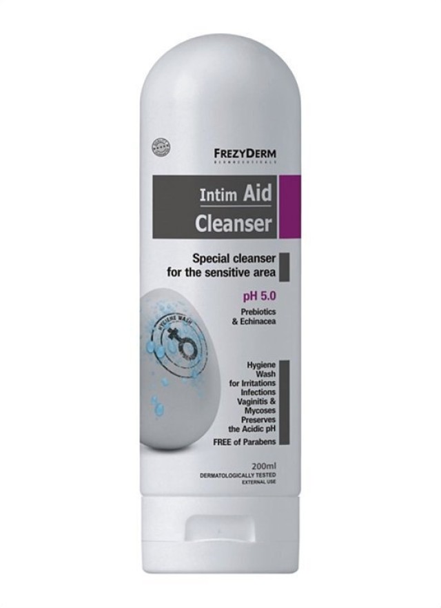 Frezyderm Intim Aid Cleanser Liquid Υγρό Καθαρισμού της Ευαίσθητης Περιχοής, 200ml