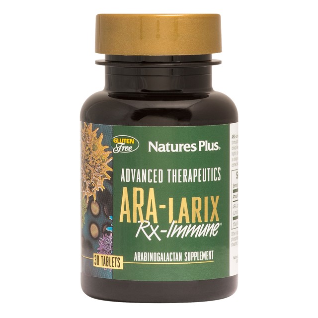 Natures Plus Ara-Larix Rx-Immune Συμπλήρωμα Διατροφής για την Ενίσχυση του Ανοσοποιητικού Συστήματος & Πηγή Φυτικών Ινών, 30 Tαμπλέτες