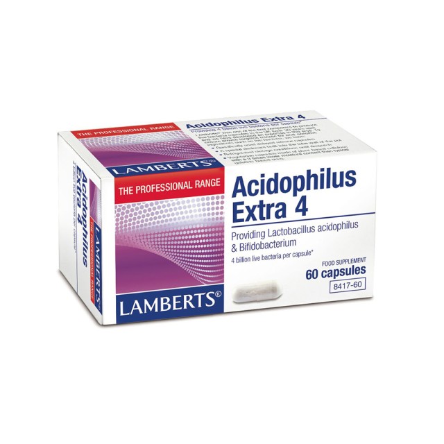 Lamberts Acidophilus Extra 4 Προβιοτικό Σκεύασμα, 60 Κάψουλες