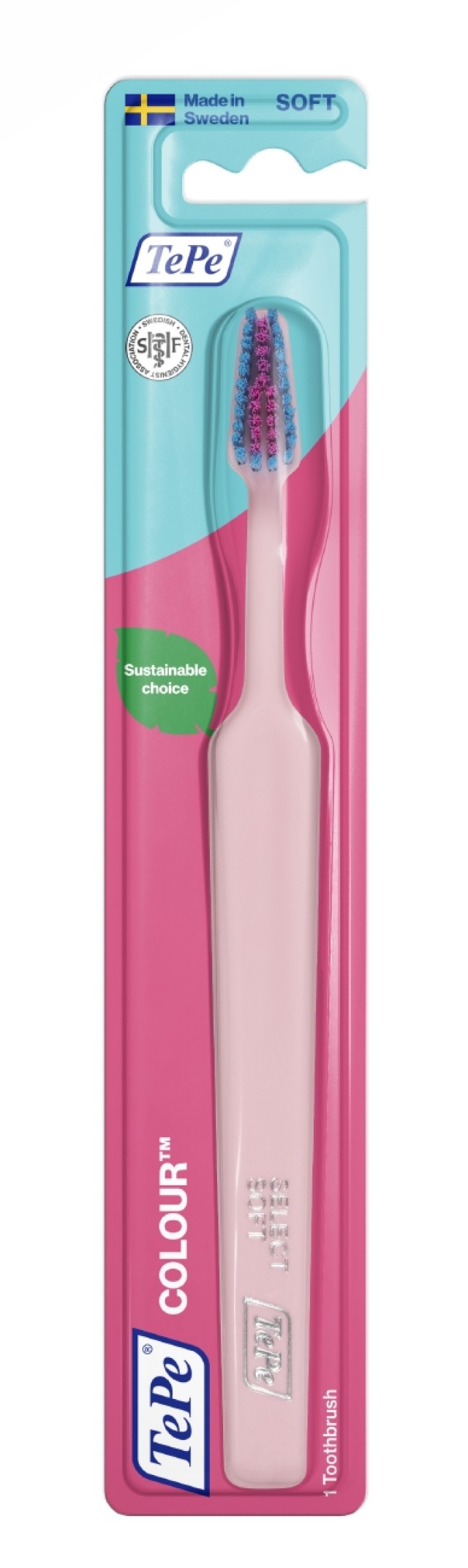 TePe Colour Soft Light Pink Blister, Μαλακή Οδοντόβουρτσα Ροζ 1τμχ