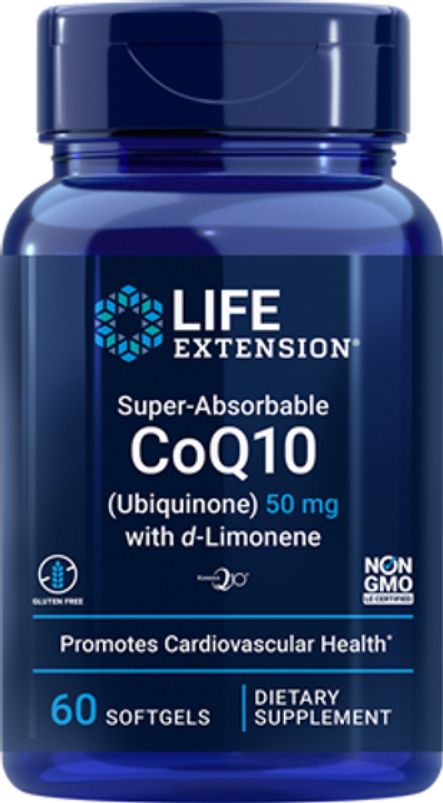 Life Extension Super Absorbale CoQ10 D-Limon 100mg, 60 Μαλακές Κάψουλες