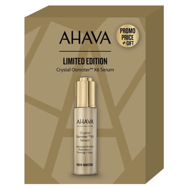 Ahava Limited Edition Promo Pack με Crystal Osmoter x6 Serum Αντιγηραντικός Ορός Προσώπου, 30ml & Uplift Night Cream Πλούσια Κρέμα Νυκτός, 15ml, 1σετ