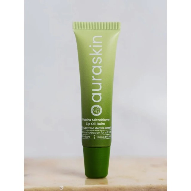 Auraskin Matcha Microbiome Lip Oil Balm SPF15