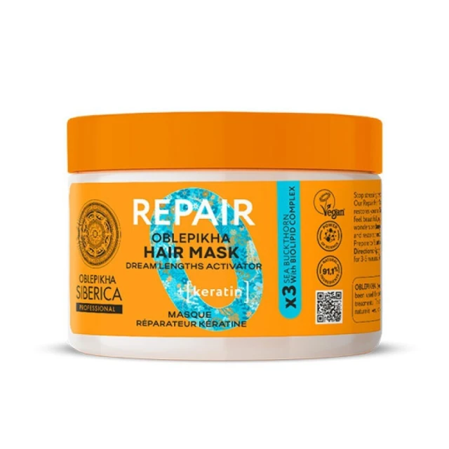 Natura Siberica Oblepikha Repair Keratin Hair Mask Hair Mask for...