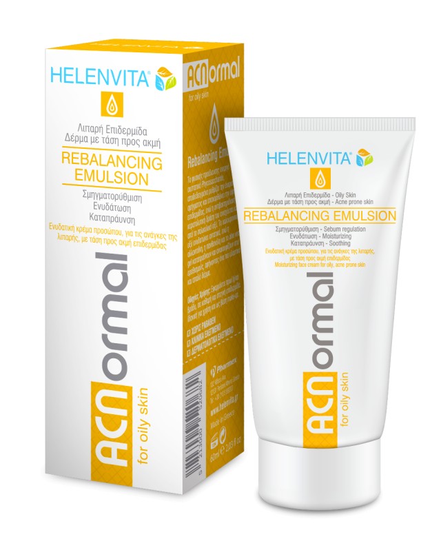Helenvita ACNormal Rebalancing Emulsion Ενυδατική Κρέμα Προσώπου Για Την Ακνεϊκή Επιδερμίδα 60ml