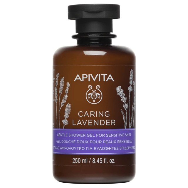 Apivita Caring Lavender Αφρόλουτρο για Ευαίσθητες Επιδερμίδες Με Λεβάντα 250ml