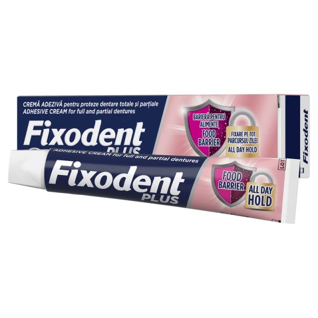 Fixodent Plus Food Barrier Fresh Denture Adhesive Cream Στερεωτική ...
