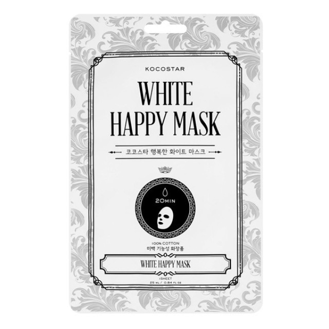 Kocostar White Happy Mask Μάσκα Προσώπου με Νιασιναμίδη, 1τμχ