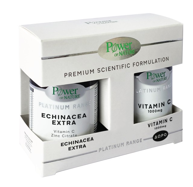 Power Of Nature Platinum Range Echinacea Extra 30 Κάψουλες & Platinum Range Vitamin C 1000mg 20 Ταμπλέτες