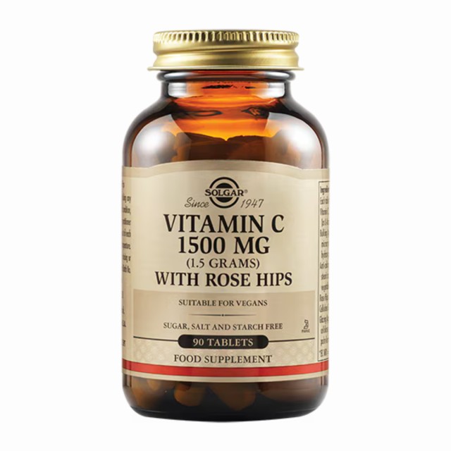 Solgar Vitamin C With Rose Hips 1500mg Συμπλήρωμα Διατροφής Με Βιτα...