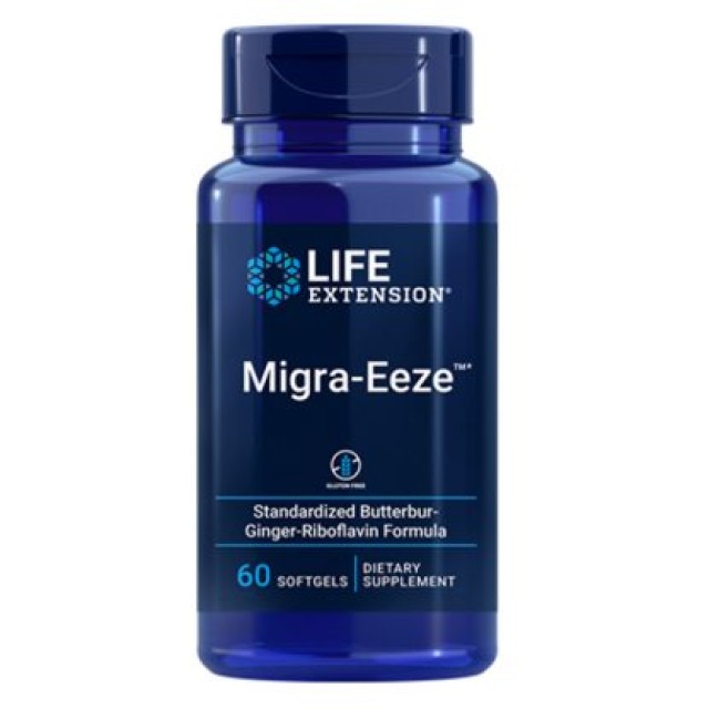 Life Extension Migra Eeze Φυτικό Συμπλήρωμα Διατροφής για την Ημικρανία και τον Πονοκέφαλο, 60 Κάψουλες