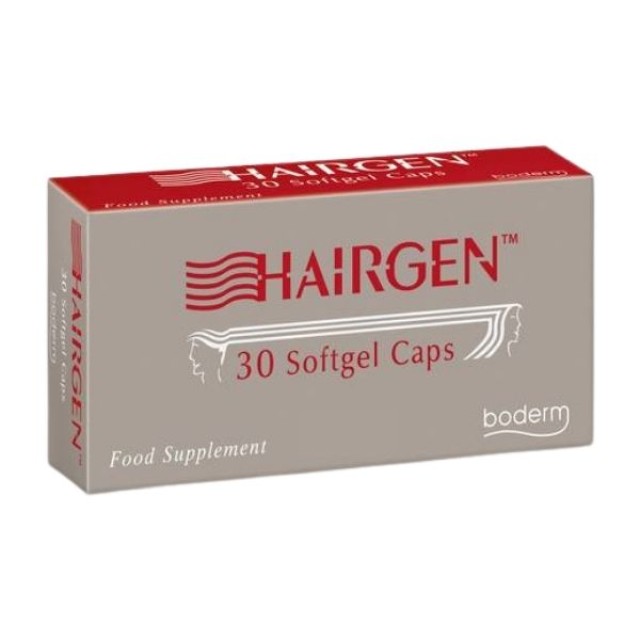 Boderm Hairgen Συμπλήρωμα Διατροφής για τη Διατήρηση Υγιών Μαλλιών & Δέρματος, 30 μαλακές κάψουλες