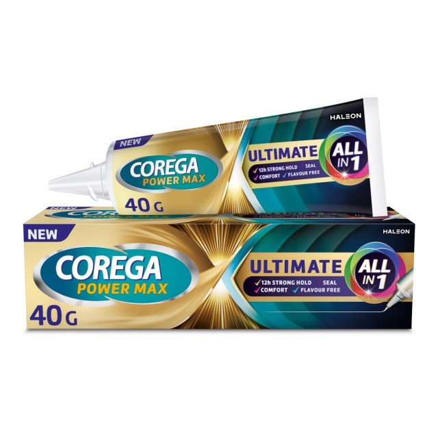 Corega Power Max Ultimate All in 1 Στερωτική Κρέμα Τεχνητής Οδοντοστοιχίας, 40g