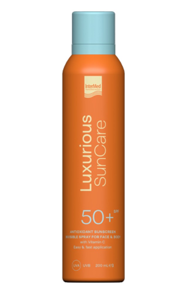 Luxurious Suncare Antioxidant Sunscreen Invisible Spray SPF 50+ Αντηλιακό Σπρέι για Πρόσωπο & Σώμα, 200ml