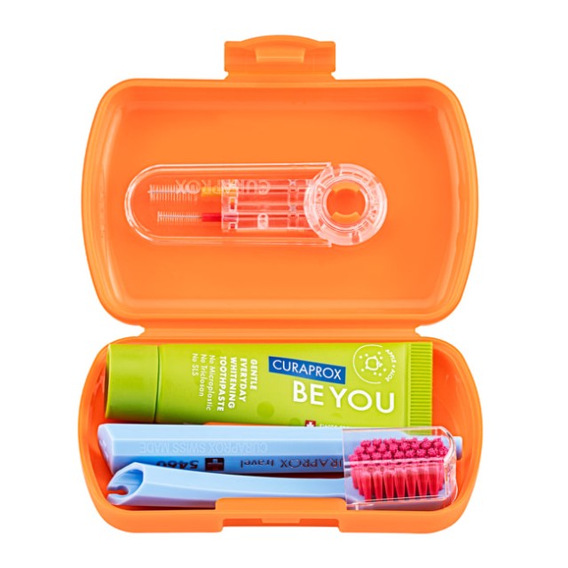Curaprox Be You Travel Set Orange Πακέτο Στοματικής Υγιεινής Ταξιδί...