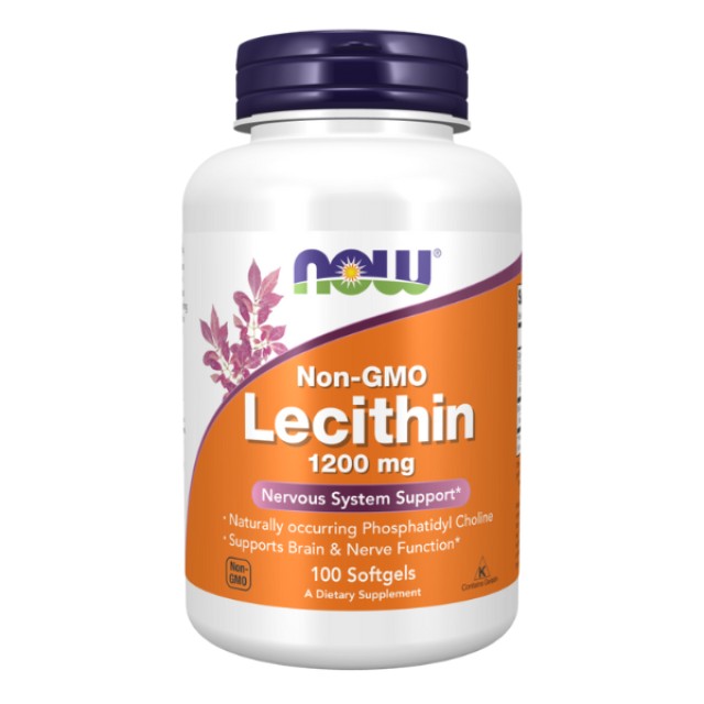 Now Sunflower Lecithin 1200 mg Συμπλήρωμα Διατροφής με Λεκιθίνη, 100 Softgels