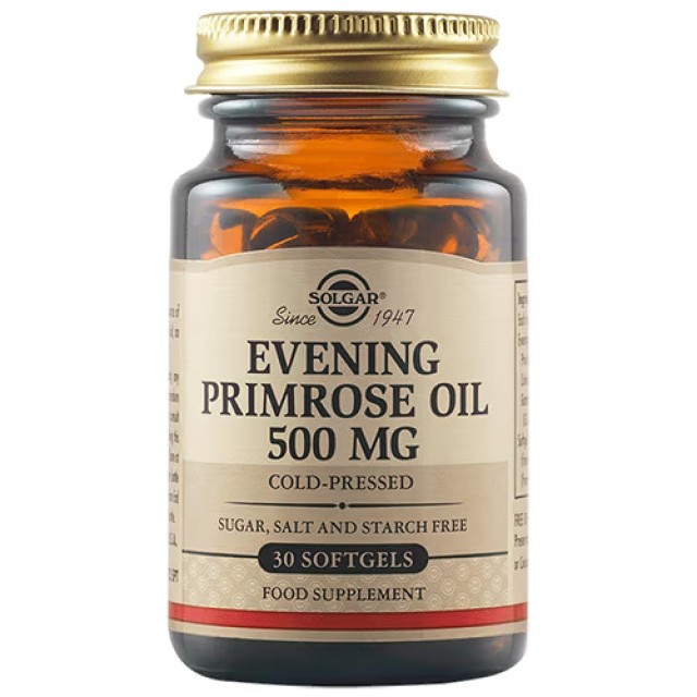 Solgar Evening Primrose Oil 500mg Συμπλήρωμα Διατροφής Για Ορμονική Διαχείριση Στην Εμμηνόπαυση, 180 Μαλακές Κάψουλες
