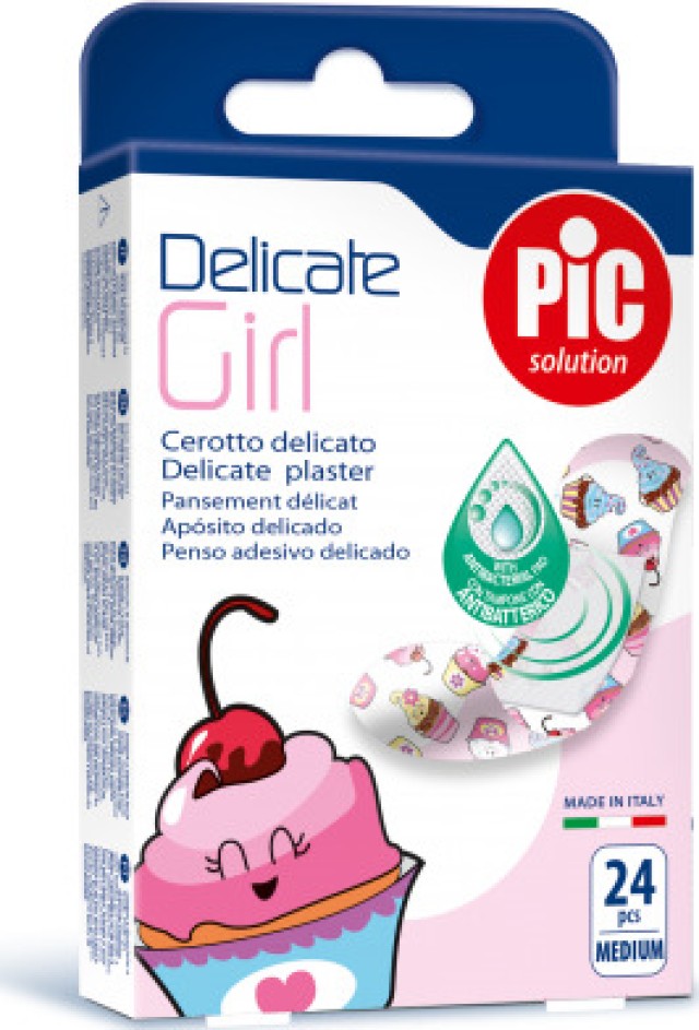 Pic Solution Delicate Kids Girl Αυτοκόλλητα Επιθέματα Medium [19x72mm] 24 Τεμάχια