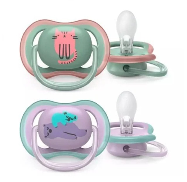 Avent Philips Ultra Air Ορθοδοντική Πιπίλα Σιλικόνης 6-18m+, 2 τεμάχια