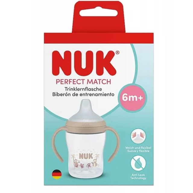 NUK Perfect Match Learner Bottle Εκπαιδευτικό Μπιμπερό PP με Δείκτη...