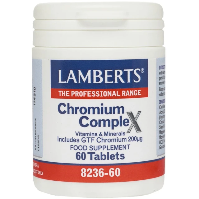 Lamberts Chromium Complex 200mg Dietary Supplement with Chromium for ...