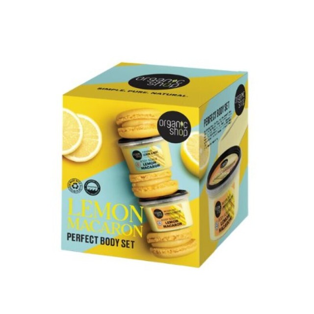 Organic Shop Lemon Macaron Promo με Lemon Macaron Body Scrub Απολεπ...