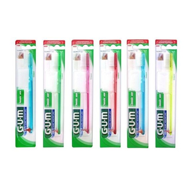 Gum 409 Classic Compact Soft Μαλακή Οδοντόβουρτσα σε Διάφορα Χρώματ...