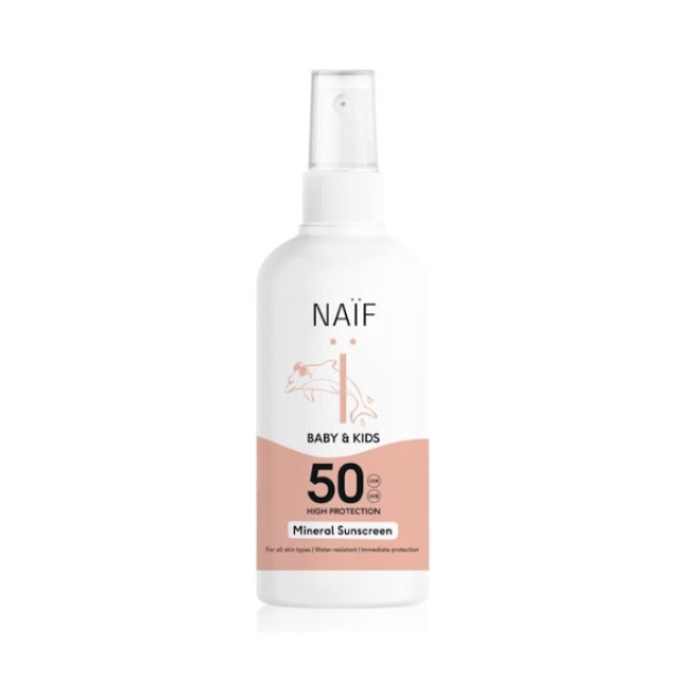 Naif High Protection Mineral Sunscreen Αντηλιακό Σπρέι για Βρέφη κα...