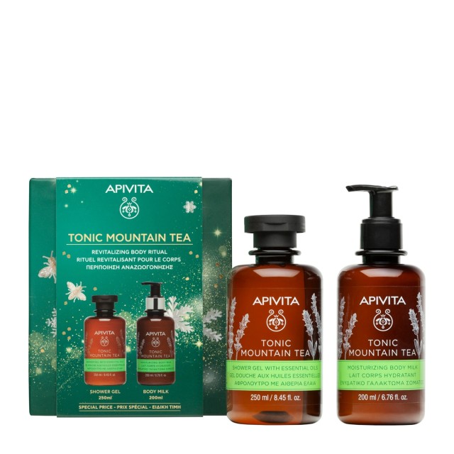 Apivita Promo Tonic Mountain Tea Αφρόλουτρο 250ml + Γαλάκτωμα Σώματ...