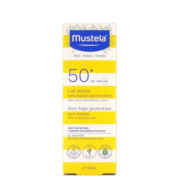 Mustela Very High Protection Sun Lotion SPF50+ Αντιηλιακό Προσώπου Και Σώματος, 100ml