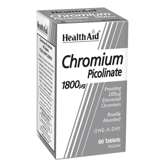 Health Aid Chromium Picolinate 1800mg Chromium for Balanced Metabolism...