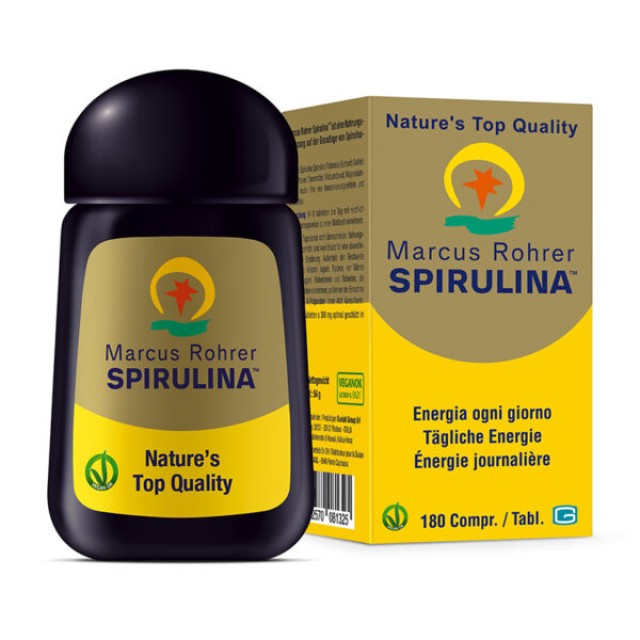 Marcus Rohrer Spirulina Συμπλήρωμα Διατροφής με Σπιρουλίνα, 180 tabs