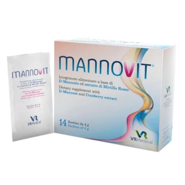 Mannovit Συμπλήρωμα Διατροφής με D-Μαννόζη & Εκχύλισμα Κράνμπερυ, 1...