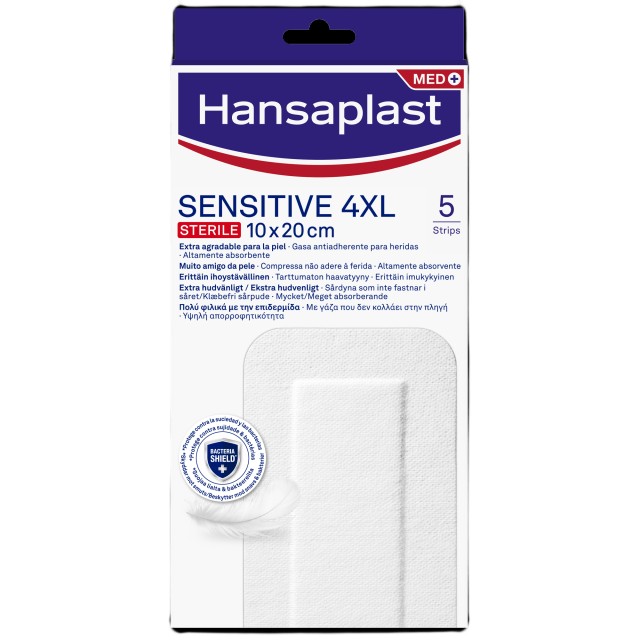 Hansaplast Sensitive 4XL 10x20cm, 5 επιθέματα