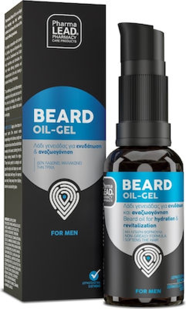 Pharmalead Men Beard Oil Gel για Αναζωογόνηση και Ενυδάτωση της Γενειάδας, 30ml