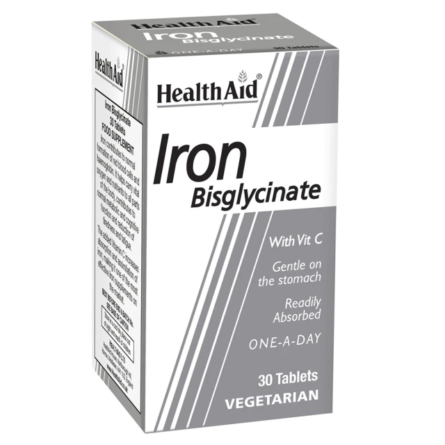 Health Aid Iron Bisglycinate 30mg Dietary Supplement with Bisglycinate...