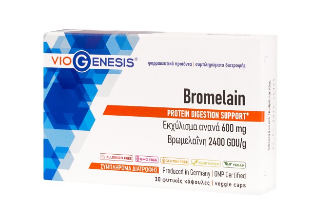 VioGenesis Bromelain 2400 GDU/g Συμπλήρωμα διατροφής με εκχύλισμα α...