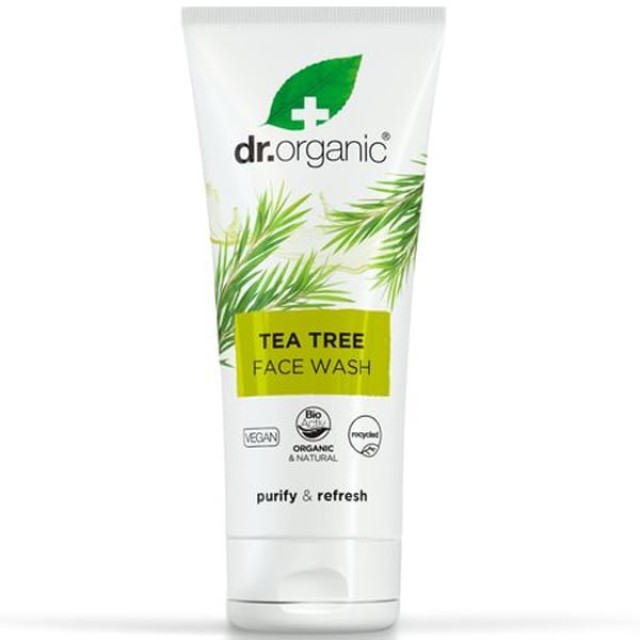Dr. Organic Tea Tree Face Wash Καθαριστικό Προσώπου με Βιολογικό Τε...