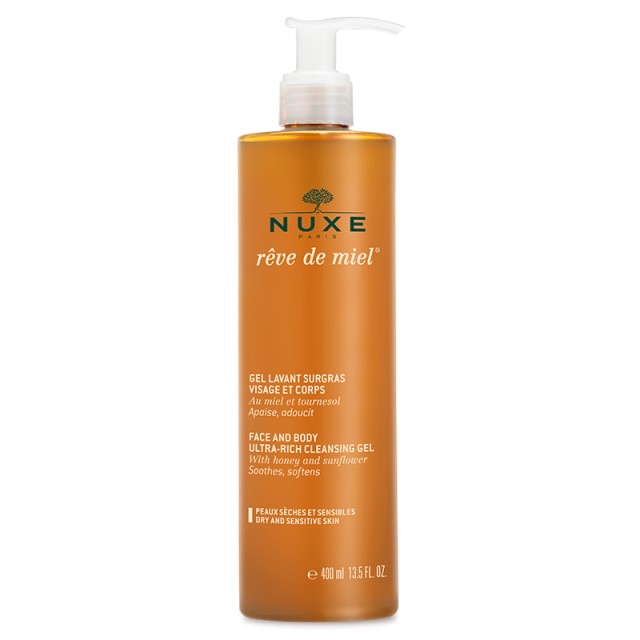 Nuxe Reve de Miel Gel Lavant Surgras Visage et Corps Αφρόλουτρο Καθαρισμού Προσώπου & Σώματος, 400 ml