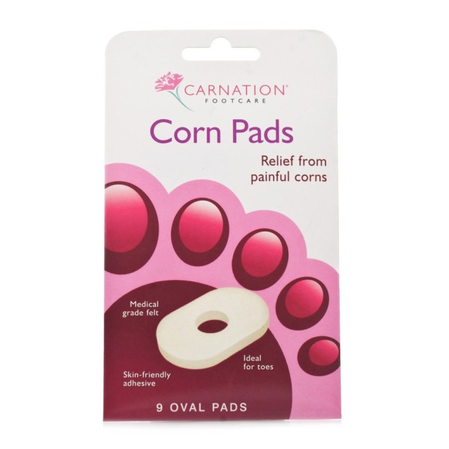 Carnation Corn Pads Oval Αυτοκόλλητα Προστατευτικά Δακτύλων, 9 τμχ