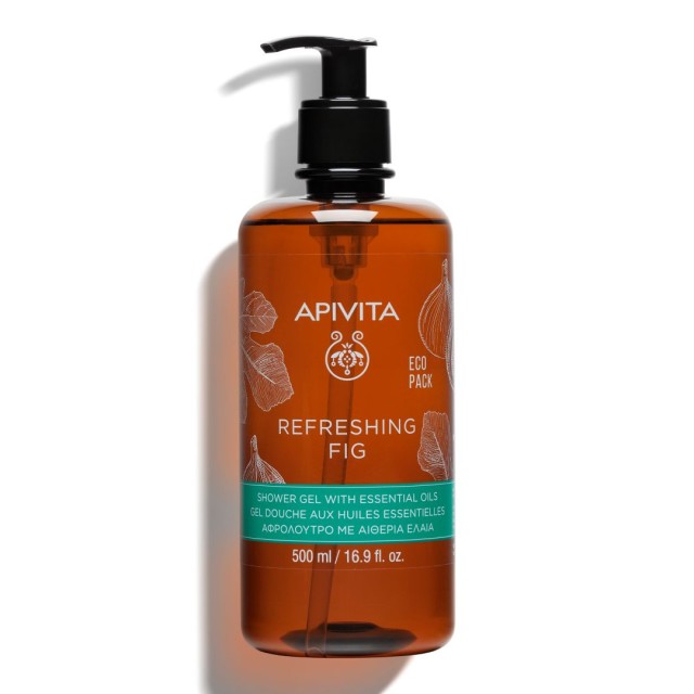 Apivita Refreshing Fig Shower Gel Αφρόλουτρο Με Αιθέρια Έλαια, 500ml