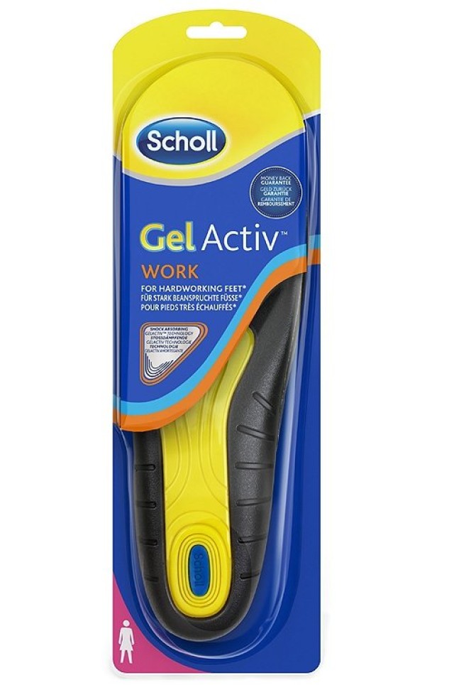 Scholl Gelactiv Work Ανατομικοί Πάτοι Γυναικείοι για Άνεση στα «Σκληρά Εργαζόμενα Πόδια», 1 ζευγάρι