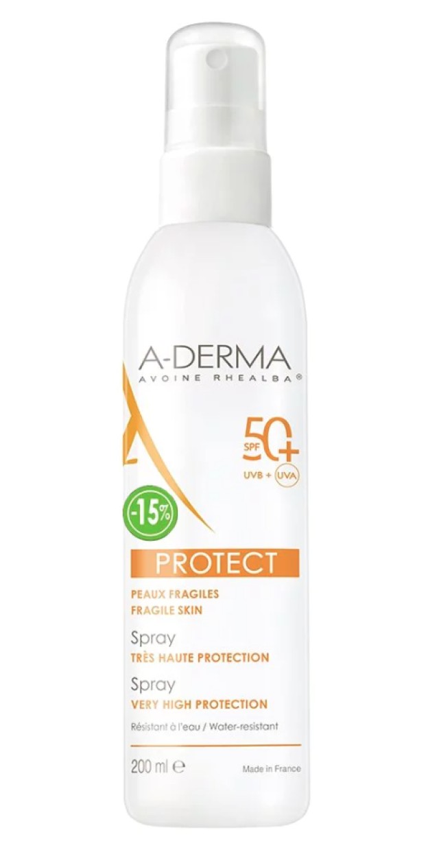A-Derma Promo Protect Spray Αντηλιακό Σπρέι Πολύ Υψηλής Προστασίας SPF50+, 200ml