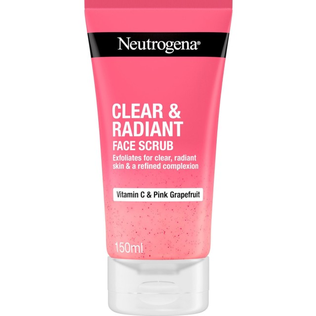Neutrogena Clear & Radiant Face Scrub Vitamin C & Pink Grapefruit Απολεπιστικό Προσώπου με Ροζ Γκρέιπφρουτ & Βιταμίνη C, 150ml