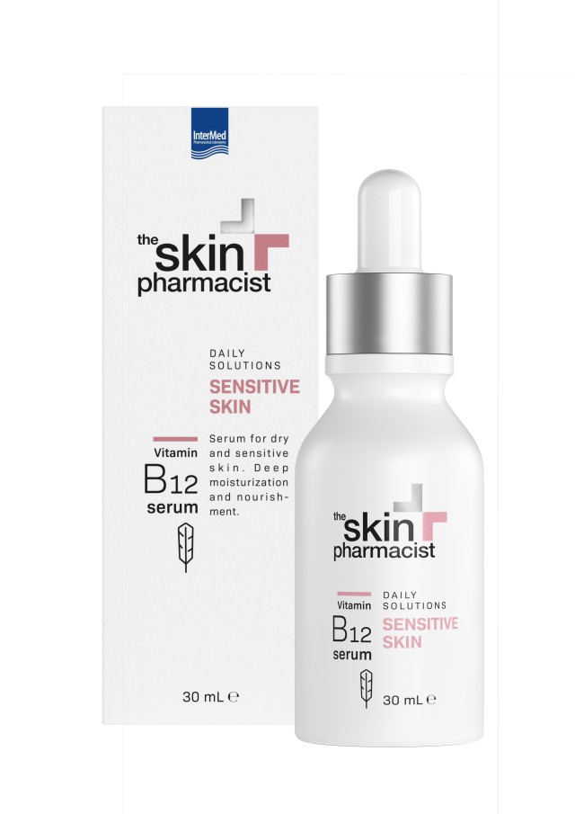 The Skin Pharmacist Sensitive Skin Vitamin B12 Serum Ενυδατικός Ορός Προσώπου για Ξηρές - Ευαίσθητες Επιδερμίδες, 30ml