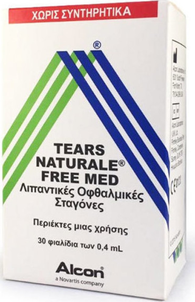 Tears Naturale Free Med Οφθαλμικές Σταγόνες Σε Περιέκτες Μιας Χρήσης, 30 x 0.4ml