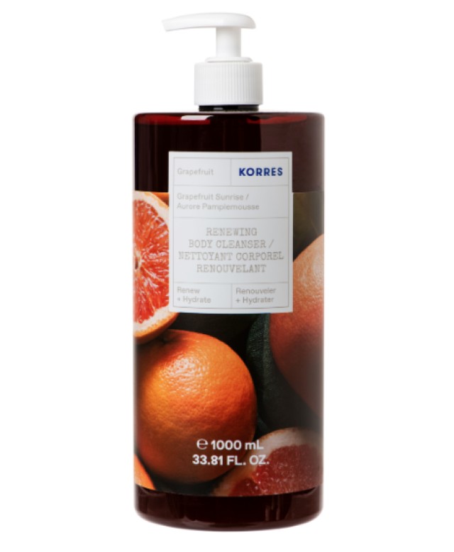Korres Renewing Body Cleanser Grapefruit Αφρόλουτρο, 1L
