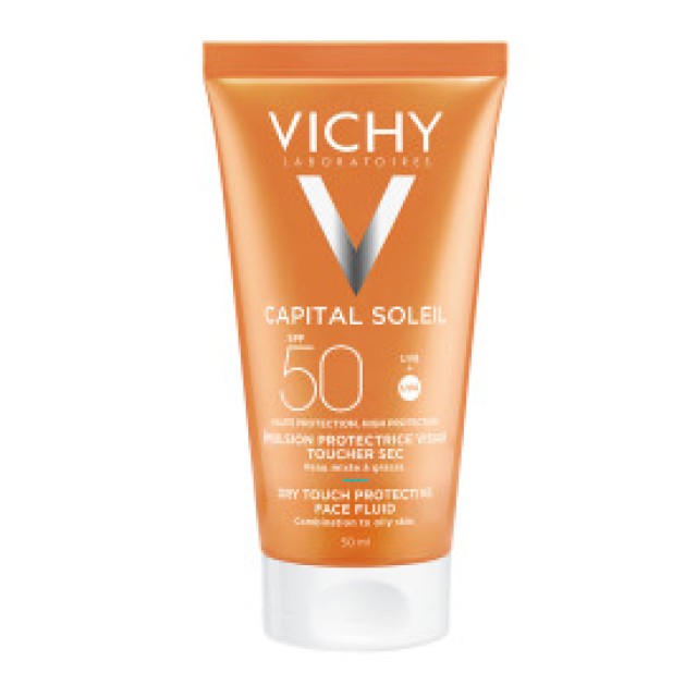 Vichy Capital Soleil Mattifying Face Dry Touch SPF50 Αντηλιακή Κρέμα Προσώπου Για Ματ Αποτέλεσμα, 50ml